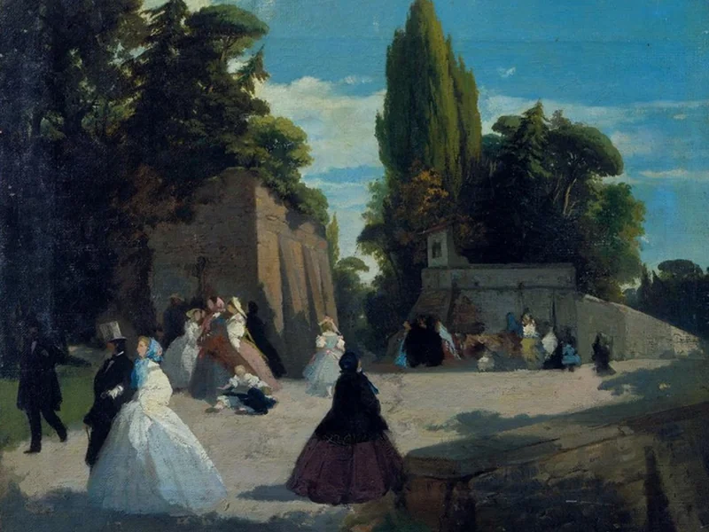 1822-Antonio Puccinelli - La passeggiata del Muro Torto